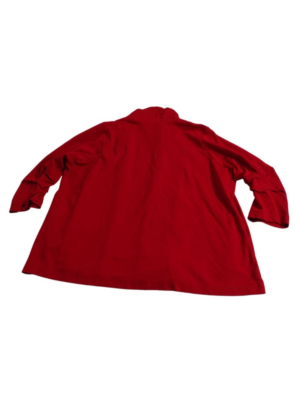 Dear Scarlett Women Red Open Front Blazer Jacket Size 3X Pockets 3/4 Sleeve - Picture 5 of 11